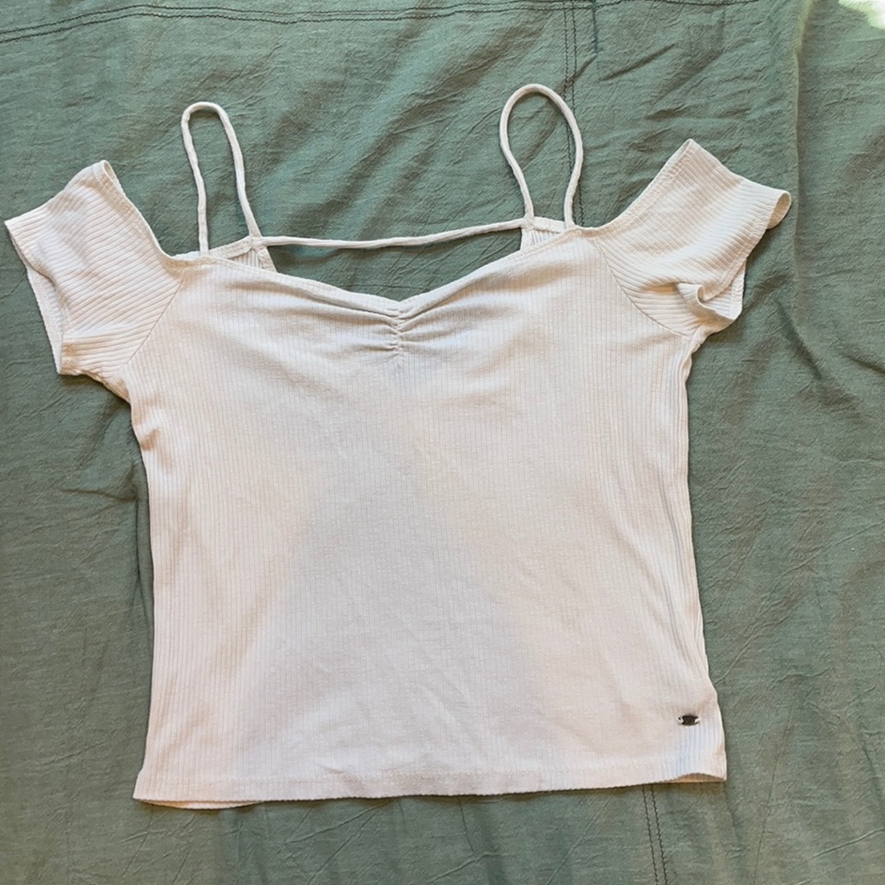 American Eagle White Cop Top
